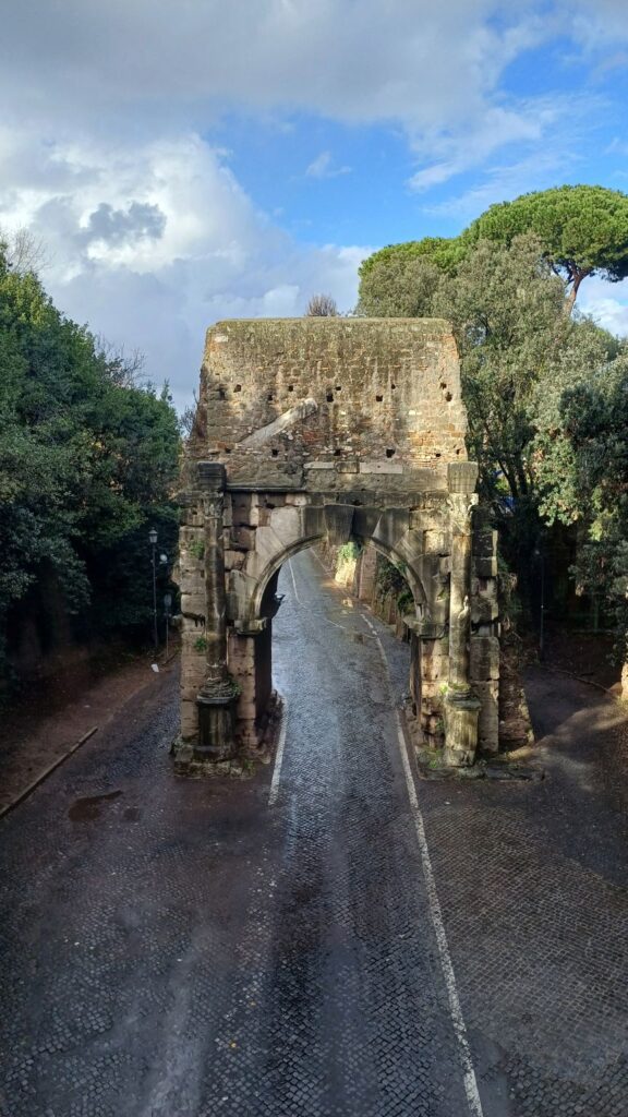 The so-called Arch of Drusus in Rome is near the start of the Appian Way, an ancient road still partially in use today.