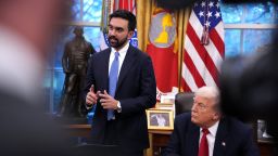 President Donald Trump meets with New York City Mayor-elect Zohran Mamdani (L) in the Oval Office of the White House on November 21, 2025 in Washington, DC.