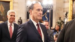 Associate Supreme Court Justice Samuel Alito Jr. attends President Donald Trump's inauguration in the Rotunda of the US Capitol on January 20, 2025.