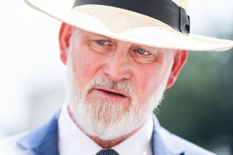 Rep. Derrick Van Orden, R-Wis., talks with reporters outside the U.S. Capitol on September 1, 2026.