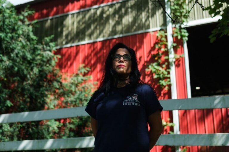 Ivonne Sanchez poses for a photo at Van Cortland Park in the Bronx, New York.
