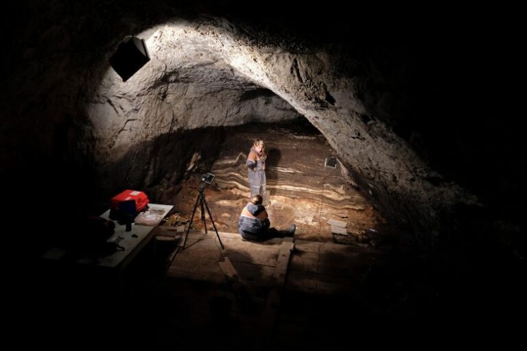 Denisova Cave in Siberia, where the remains of Denisovans, Neanderthals and Homo sapiens have been found.