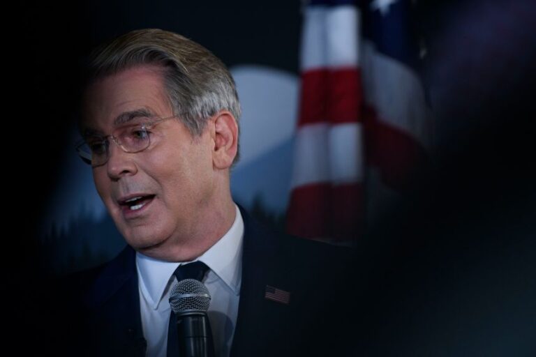 Treasury Secretary Scott Bessent speaks during a fireside chat during the 2026 G20 Financial meetings in Asheville, North Carolina, on Tuesday.