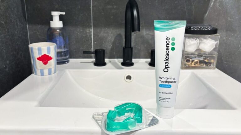 Opalescence Go Starter Kit in a bathroom.