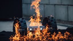 Researchers at the Korea Advanced Institute of Science & Technology (KAIST) have developed a rover with two fire-proof origami-inspired wheels, which they hope will be sent to the moon in 2030. <strong>Scroll through the gallery to see more.</strong>