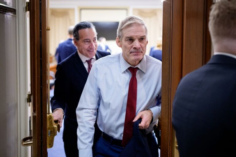 Jordan leaves after former special counsel Jack Smith testified before the House Judiciary Committee during a closed-door deposition in December.