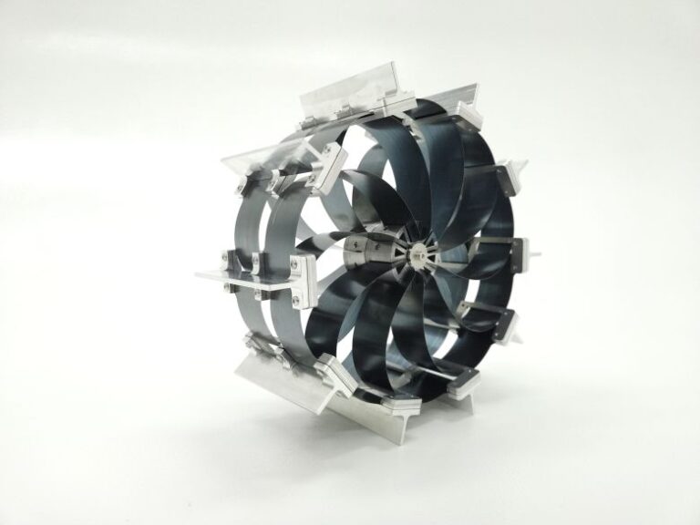 The wheel that can shrink from 20 inches to 9 inches in diameter.