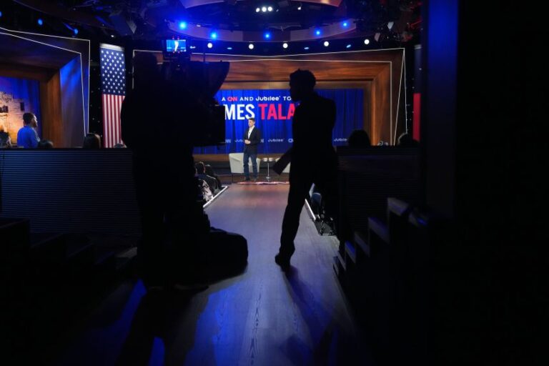 James Talarico during a CNN Town Hall in Fort Worth, Texas, on October 14.