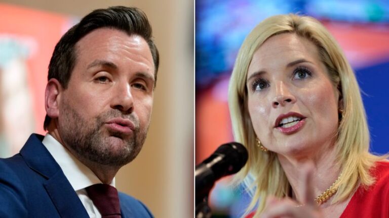 Iowa Senate Candidates Democrat Josh Turek, left, and Republican Ashley Hinson, right.