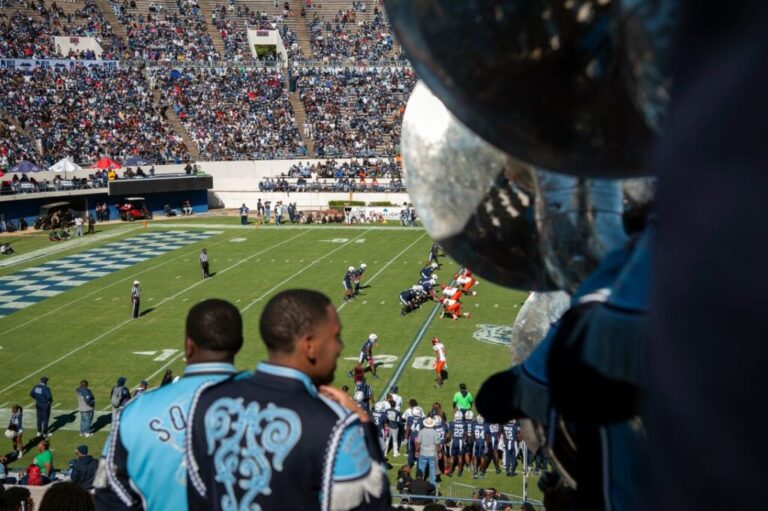 Jackson State University takes on Florida A&M inside Mississippi Veterans Memorial Stadium.