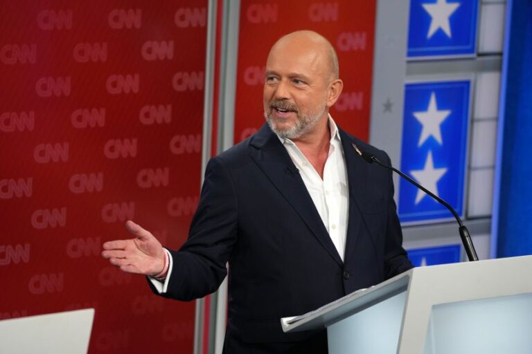 Steve Hilton during CNN’s California Gubernatorial Debate on Wednesday.