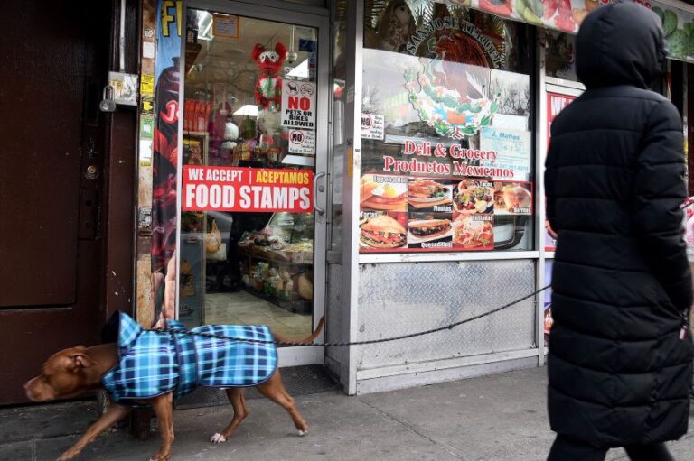 A store displays a sign accepting Electronic Benefits Transfer cards for Supplemental Nutrition Assistance Program purchases, in the Brooklyn borough of New York on January 2, 2026.