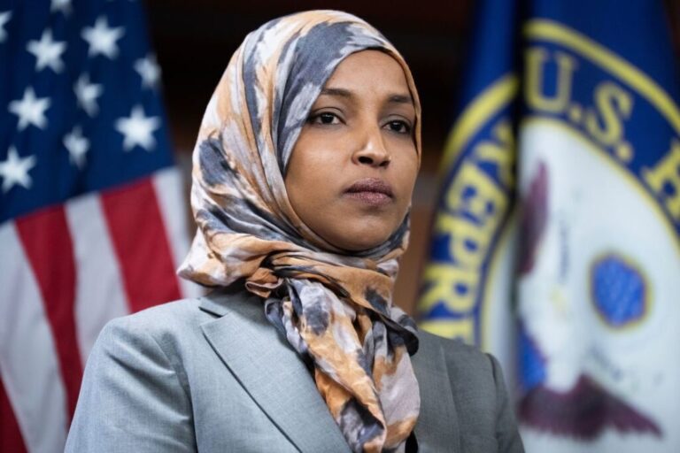 Minnesota Rep. Ilhan Omar attends a news conference in Washington, DC, in January.