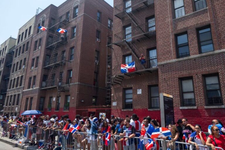 The Dominican Parade travels down the Grand Concourse, on July 26, in the borough of the Bronx, New York City.