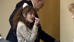 In this image from video provided by WBIR-TV, Christa Pike cries after being sentenced to death on March 30, 1996 in Knoxville, Tennessee.