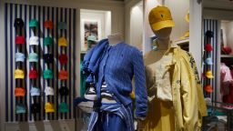 Polo Ralph Lauren clothing displayed at the Ralph Lauren Flagship Women's store in New York, US, on Friday, April 26, 2024. Ralph Lauren Corp. is scheduled to release earnings figures on May 23. Photographer: Bing Guan/Bloomberg via Getty Images