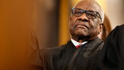 Supreme Court Justice Clarence Thomas attends inauguration ceremonies in the Rotunda of the US Capitol on January 20, 2025 in Washington, DC.