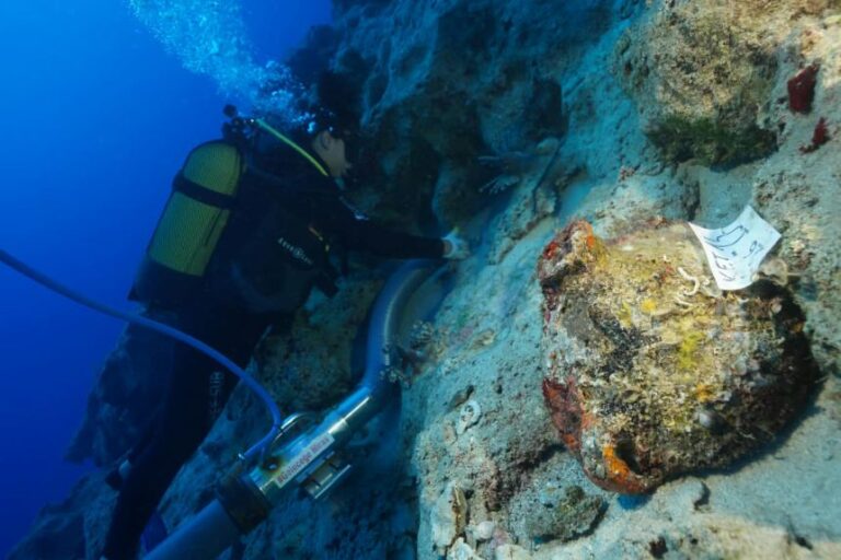 Giant amphorae recovered by divers