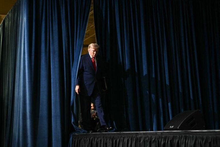 President Donald Trump arrives to deliver remarks at the Peterbilt Motors facility in Denton, Texas, on October 1.