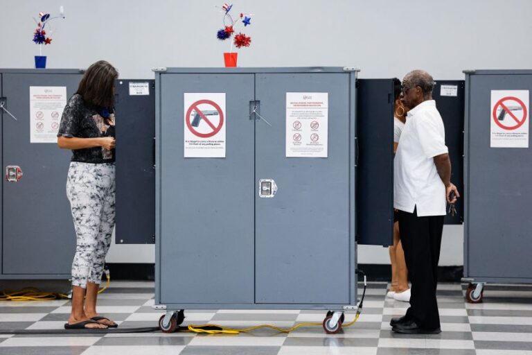 People vote in Atlanta on October 13.