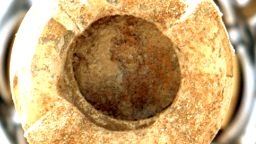 NASA’s Perseverance used its Mastcam-Z instrument to view the “Cheyava Falls” rock sample within the rover’s drill bit.