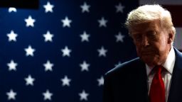 President Donald Trump departs after speaking at a campaign rally, Friday, Oct. 9, 2026, at the Oncenter convention center in Syracuse, N.Y.