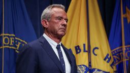 Health and Human Services Secretary Robert F. Kennedy Jr. attends a press conference at the Department of Health and Human Services in Washington, DC, on June 23.