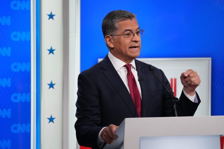 Xavier Becerra, during CNN’s California Gubernatorial Debate on Wednesday.